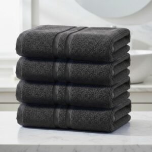 Terry Cotton Hand Towels – Soft, Thick & Absorbent (Pack of 4)