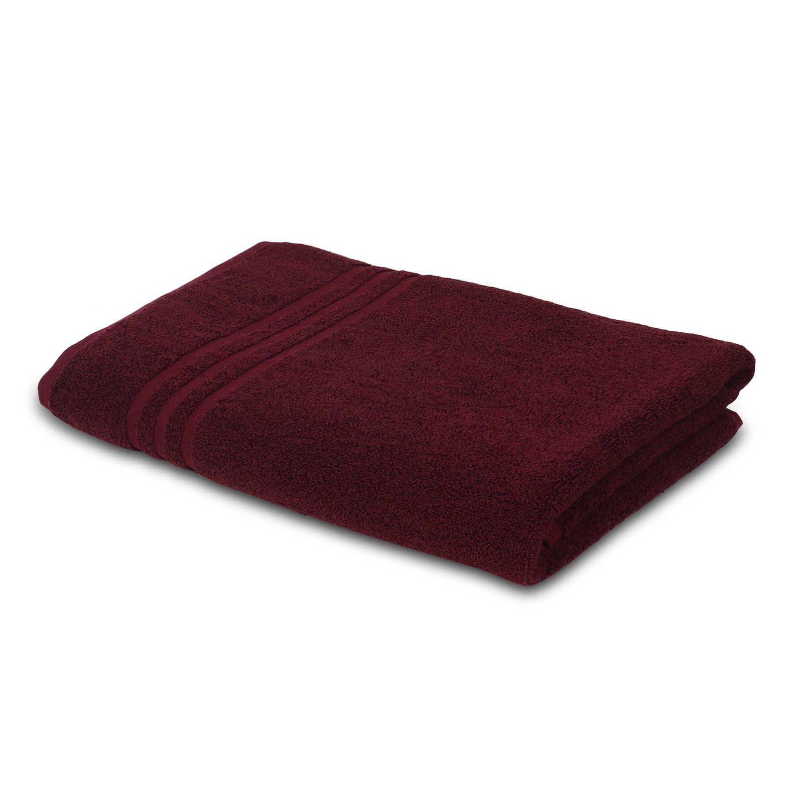 ZAHYA Pure Cotton 600 GSM Bath & Hand Towel Combo - Blue & Maroon - Image 4